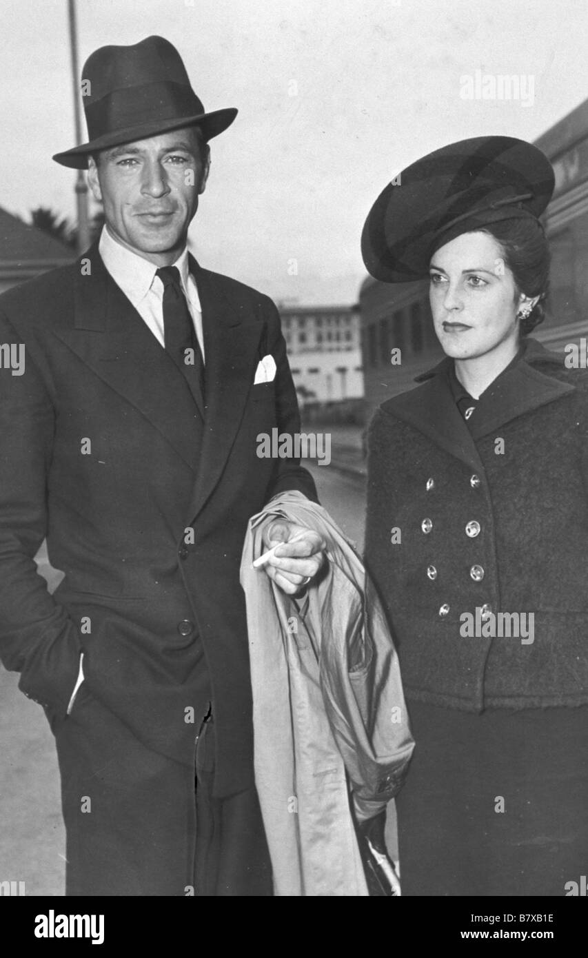 Gary Cooper und seine Frau Sandra Shaw Stockfoto