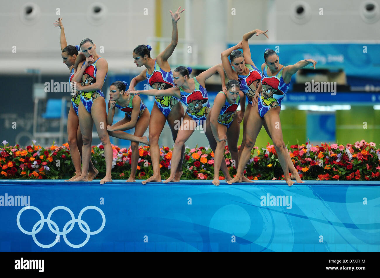 SpanienTeam Gruppe ESP 22. August 2008 Synchronschwimmen Beijing 2008