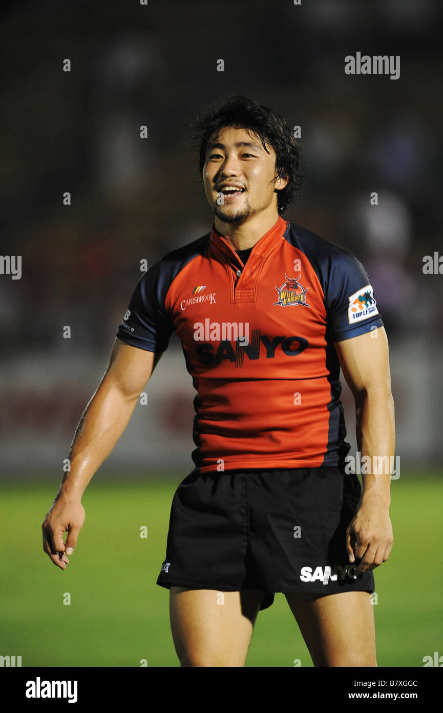 Tomoki Kitagawa wilde Ritter 5. September 2008 Rugby Japan Rugby Top League 2008 2009 1. Sec-match zwischen SUNTORY Sungoliath 9 Stockfoto