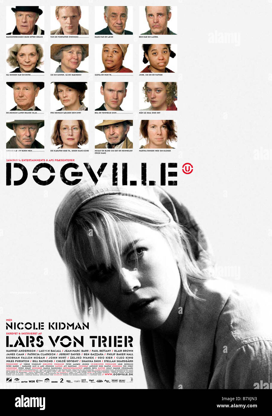 Dogville Jahr: 2003 - Dänemark Affiche, poster Regie: Lars von Trier Stockfoto