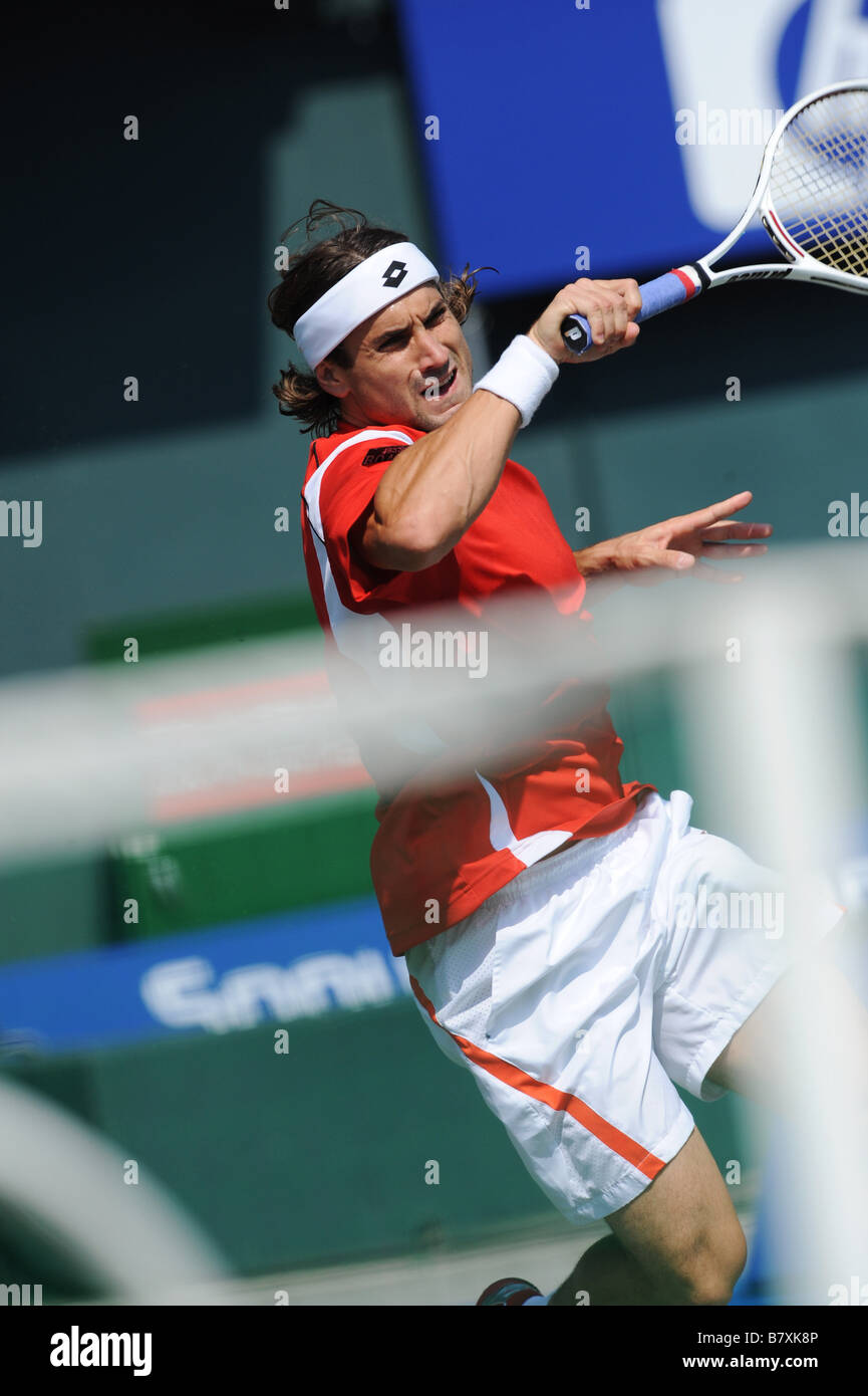 David Ferrrer ESP 2. Oktober 2008 Tennis AIG Japan Open Tennis Championships 2008 Herren Einzel Ariake Kolosseum Tokyo Japan Foto von Masakazu Watanabe AFLO SPORT 0005 Stockfoto