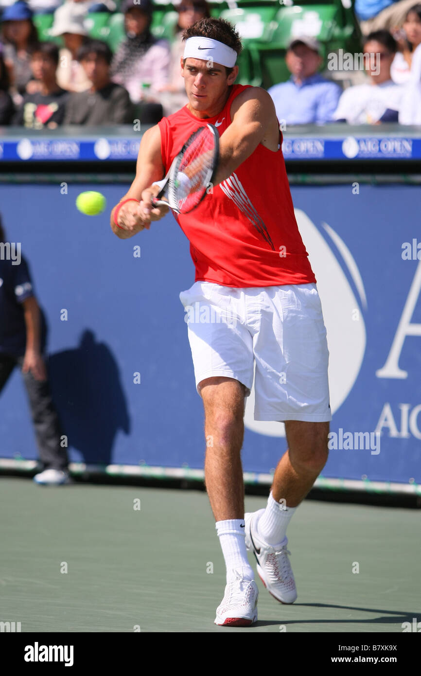 Juan Martin Del Potro ARG 3. Oktober 2008 Tennis AIG Japan Open Tennis Championships 2008 Herren Einzel Ariake Kolosseum in Tokyo Japan Foto von Yusuke Nakanishi AFLO SPORT 1090 Stockfoto