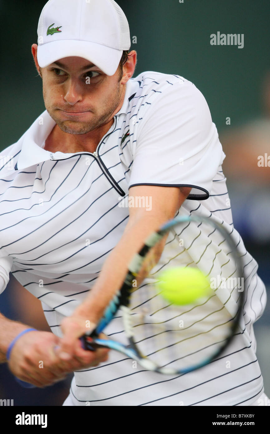 Andy Roddick USA 3. Oktober 2008 Tennis AIG Japan Open Tennis Championships 2008 Herren Einzel Ariake Kolosseum in Tokio Japan Stockfoto