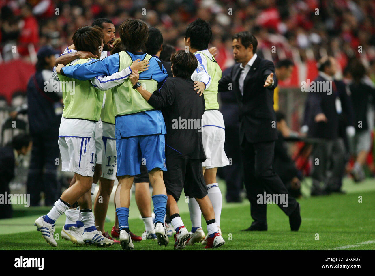 Gamba Osaka Team Gruppe 22. Oktober 2008 Fußball AFC Champions League 2008 Halbfinale zwischen Urawa Red Diamonds 1 3 Gamba Osaka Stockfoto