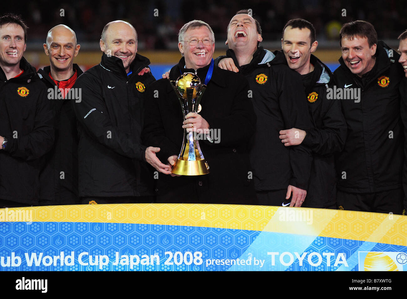 Sir Alex Ferguson Mann U 21. Dezember 2008 Fußball FIFA Club World Cup Japan 2008 Final Match zwischen Manchester United 1 0 Liga Stockfoto