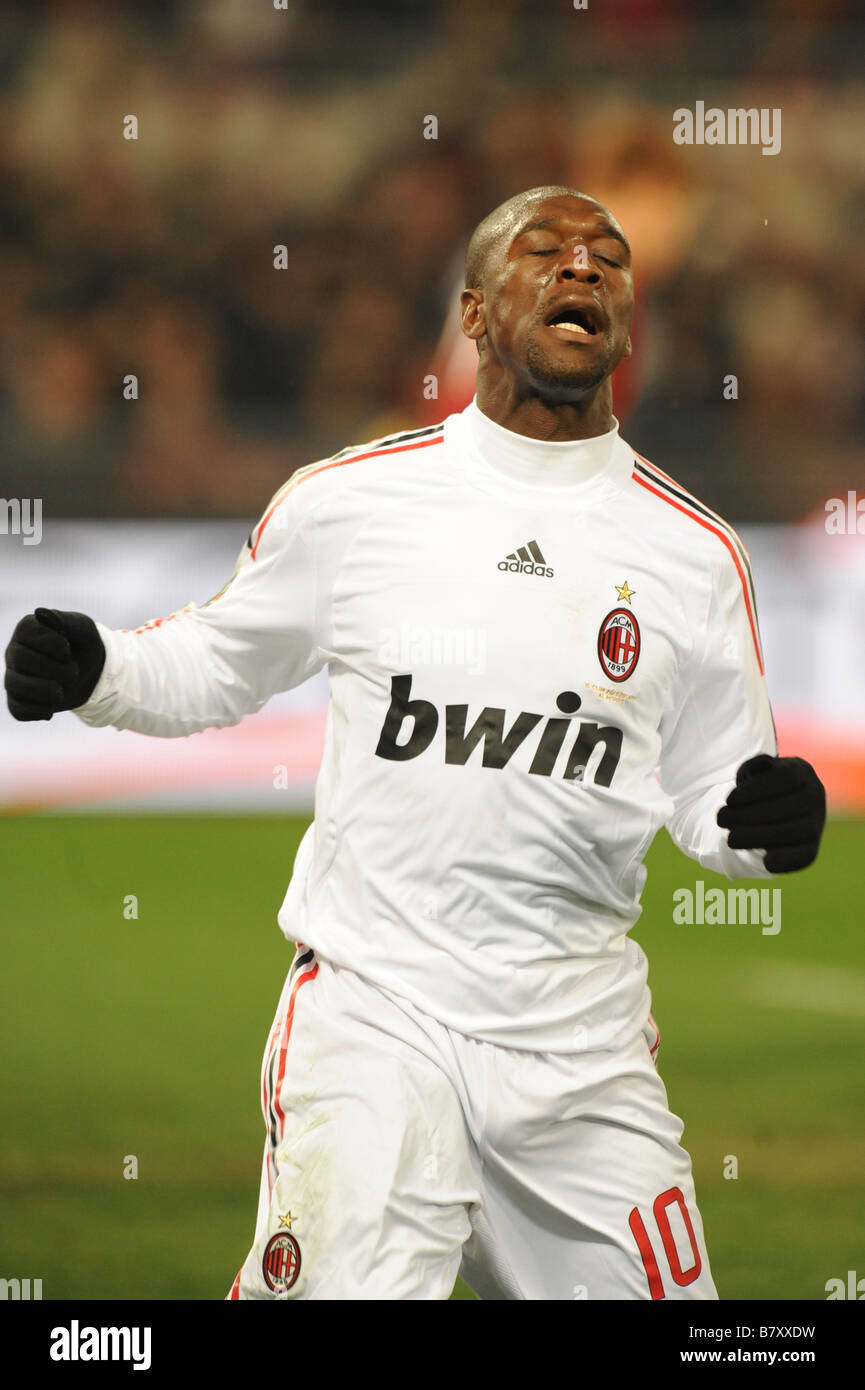 Clarence Seedorf Milan 11. Januar 2009 Fußball Italien Serie A Spiel zwischen AS Rom und AC Milan im Stadio Olimpico in Roma Italien Foto: Enrico Calderoni AFLO SPORT 0391 Stockfoto