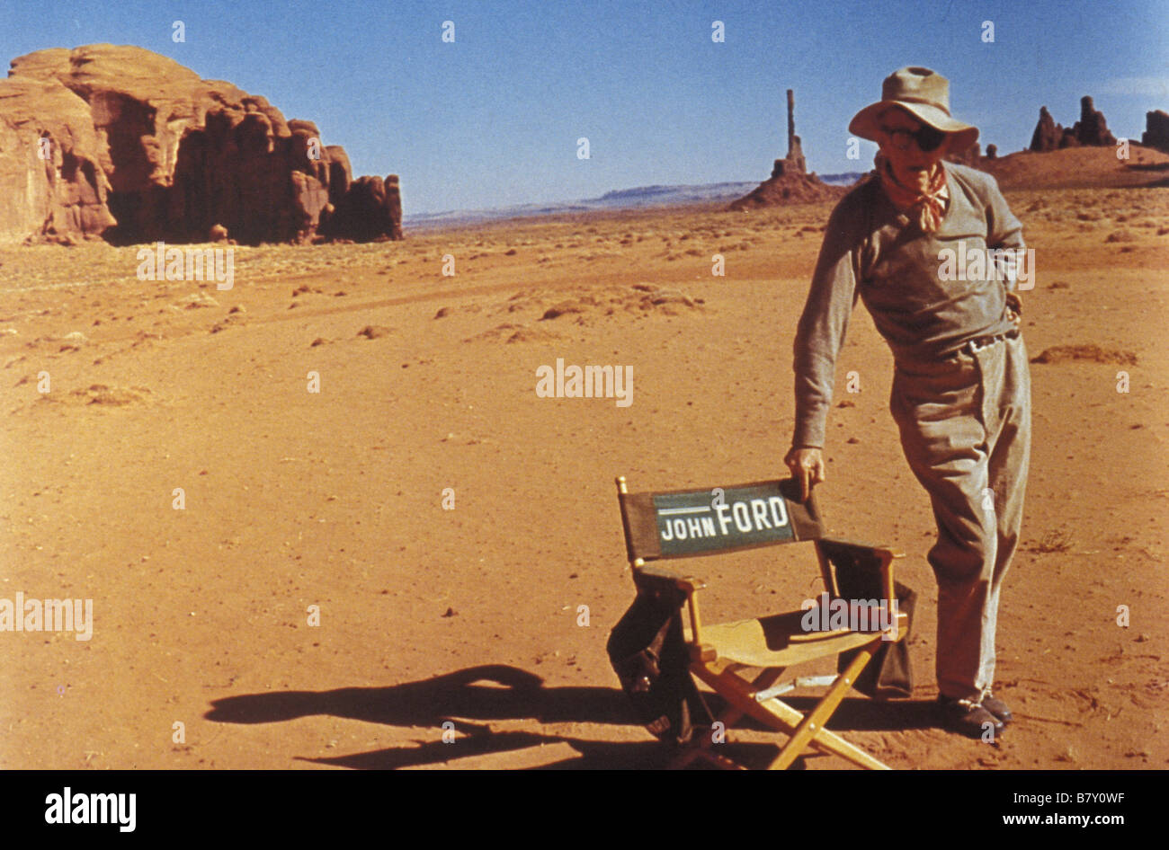 John Ford am Monument Valley wo er 10 Filme Stockfoto