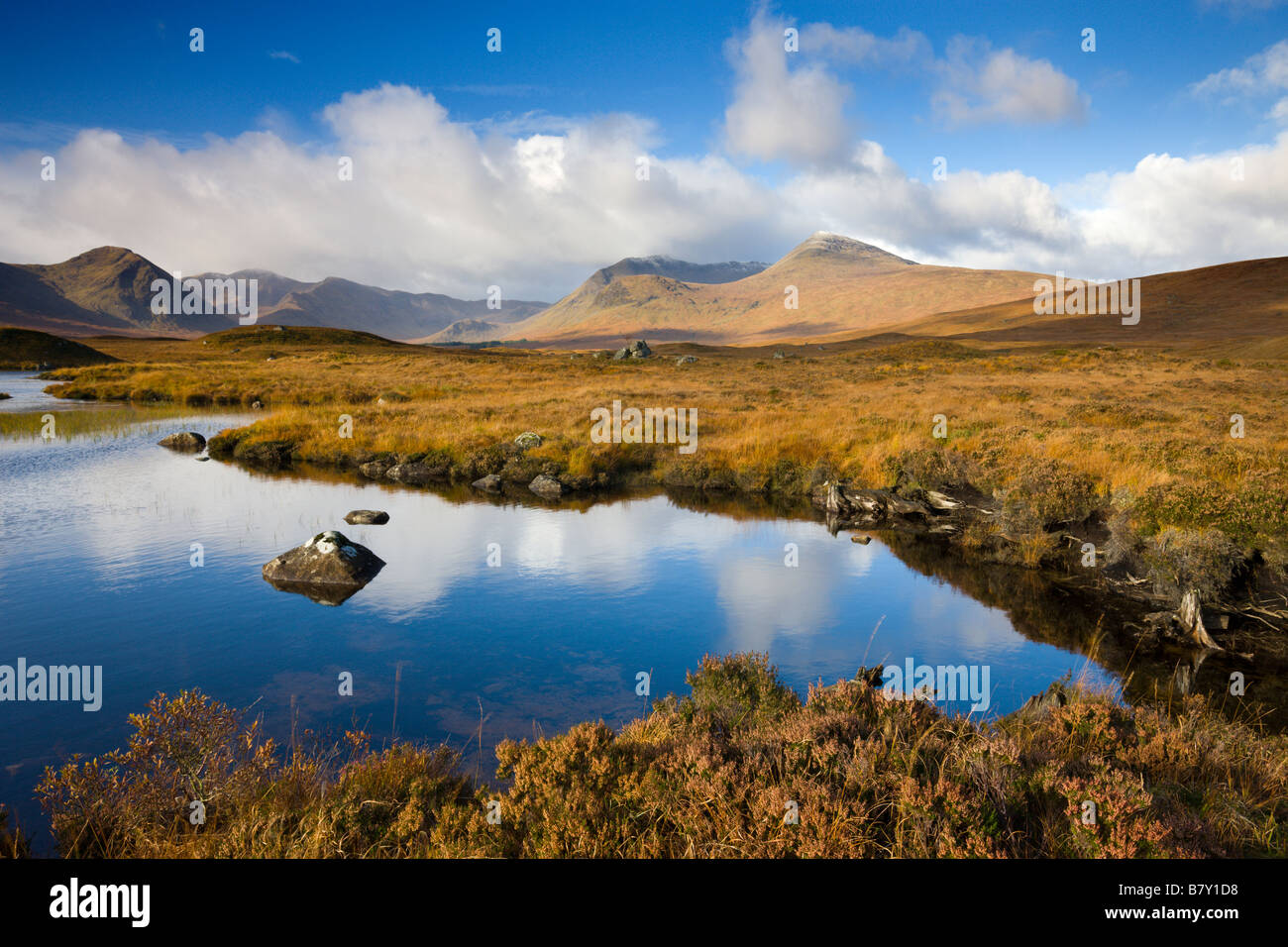 Rannoch Moor im Herbst schottischen Highlands Schottland Stockfoto