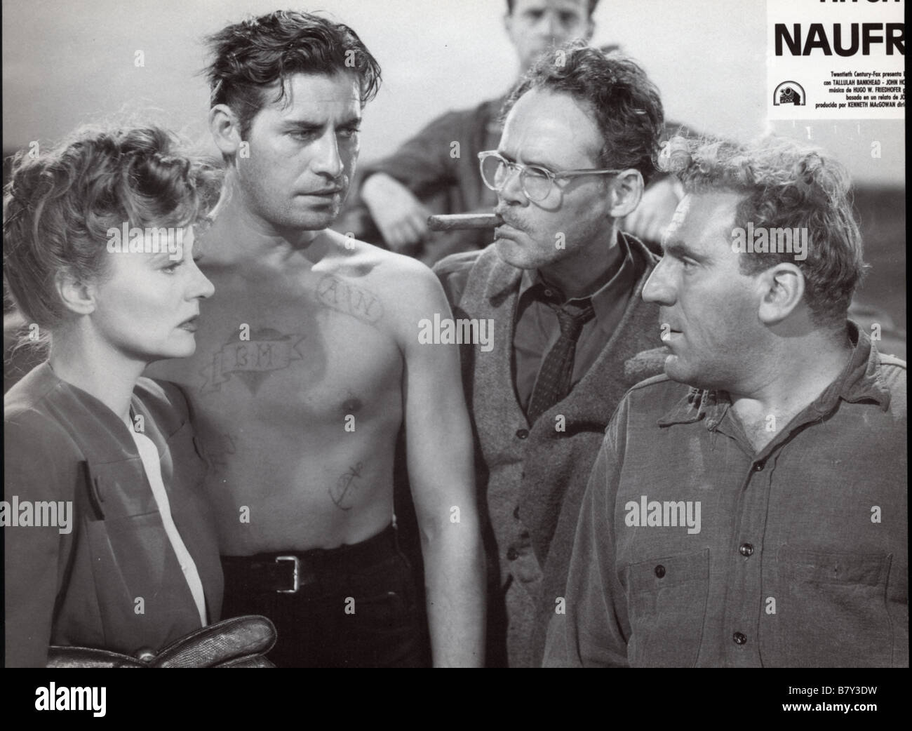 Die rettungsboote Jahr: 1944 USA Regie: Alfred Hitchcock Tallulah Bankhead, John Hodiak, Walter Slezak, William Bendix Stockfoto