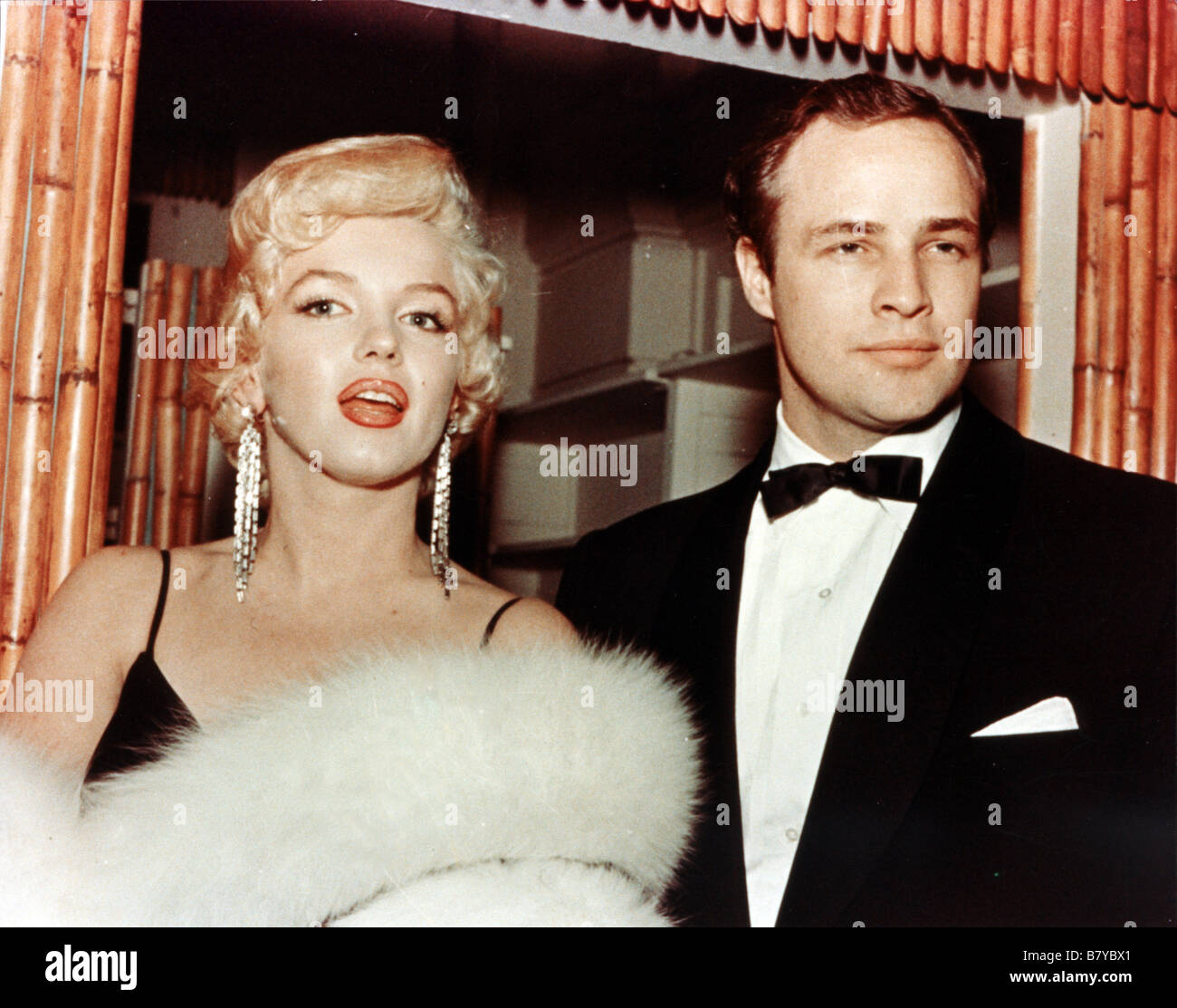 Marlon Brando und Marilyn Monroe an hte Premiere des Films die Rose Tattoo 1955 Stockfoto