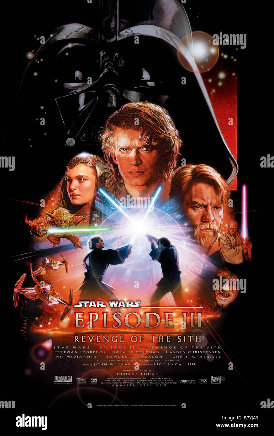 Star Wars Episode 3 Die Rache der Sith Jahr: 2005 USA Regie: George Lucas Film Poster (USA) Stockfoto