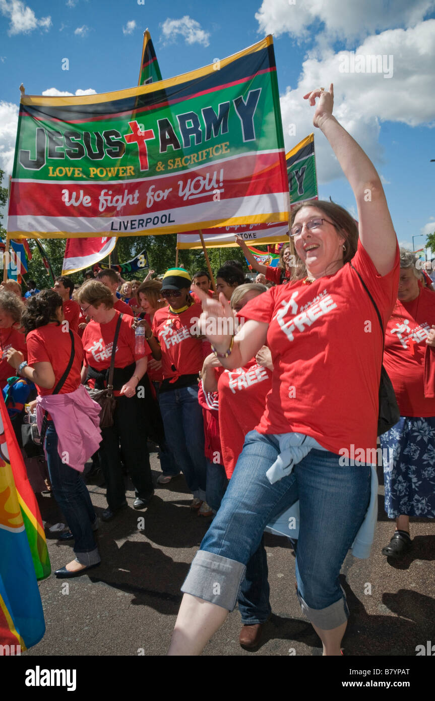 Jesus Army marschiert in London Stockfoto