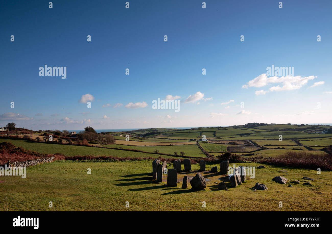 DROMBEG Stone Circle in der Grafschaft Cork Stockfoto