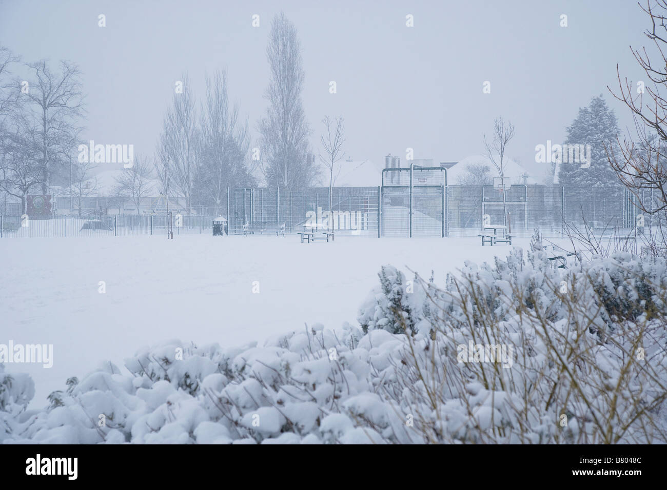 Winter-Schnee-Szene Stockfoto