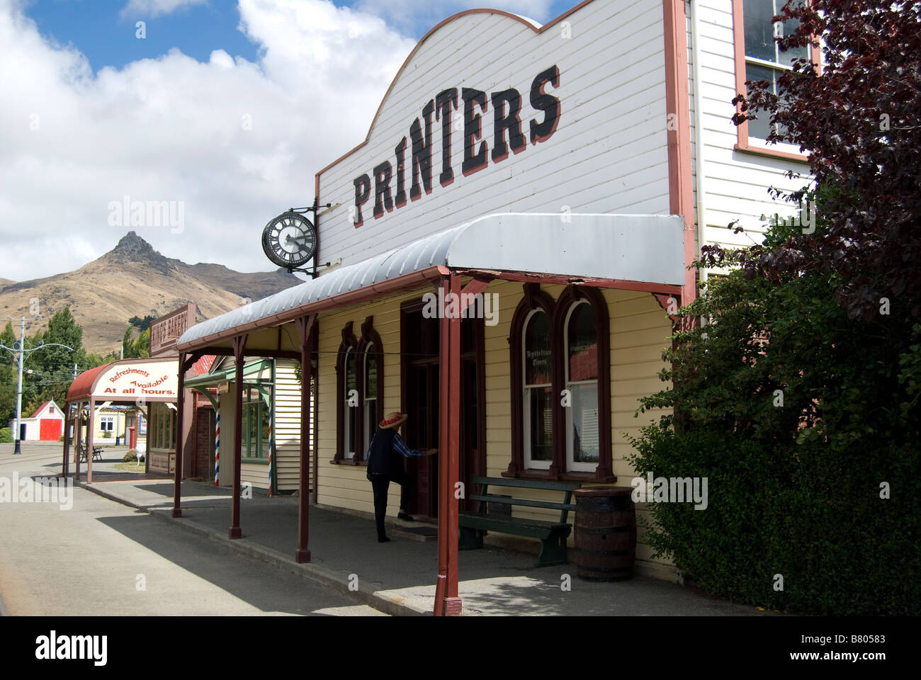 Drucker Speicher, Ferrymead Heritage Park, Ferrymead, Christchurch, Canterbury, Neuseeland Stockfoto