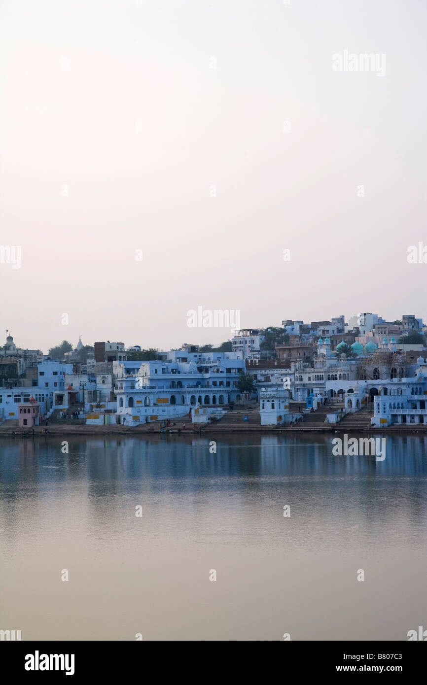 Pushkar, Holy See am Heiligen Stadt, Camel Fair, Pushkar, Rajasthan, Indien, Asien, Sonnenuntergang Stockfoto