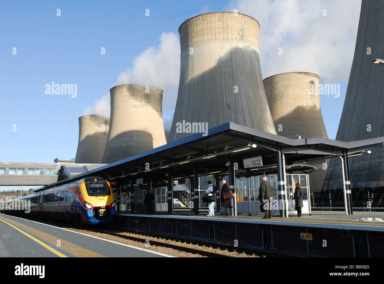 East Midlands Parkway Bahnhof. Stockfoto