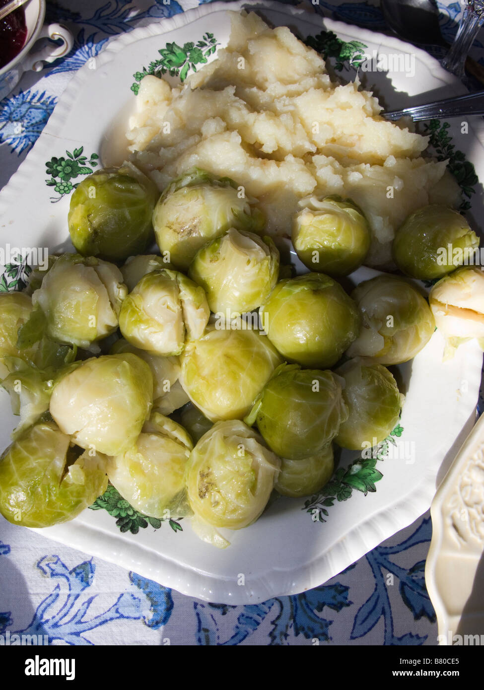 Gekochten Rosenkohl Stockfoto