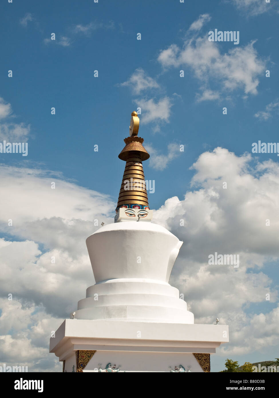Enlightment Stupa Namgyal de Sakya Tashi achten buddhistisches Kloster in Spanien, Katalonien, Plana Novela Stockfoto