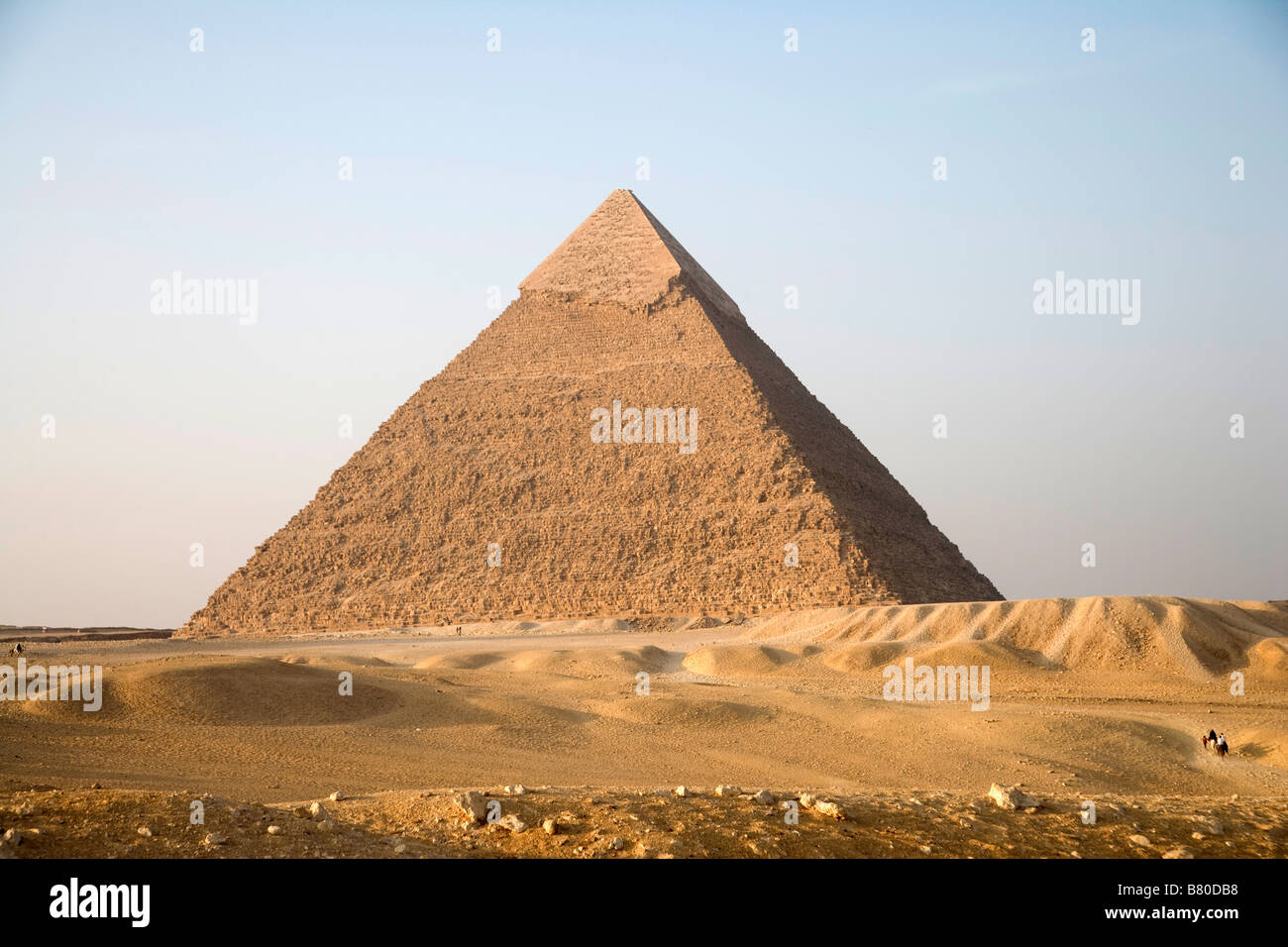 Pyramide, Gizeh, Sand, Wüste, Ägypten, Heiß, Urlaub, Reisen, Archäologie, antike Zivilisation, Heritage, Landmark Stockfoto