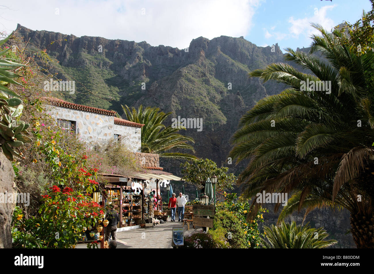 Die kleinen Bergdorf Masca des Teno-Massivs Teneriffa Kanarische Inseln Stockfoto