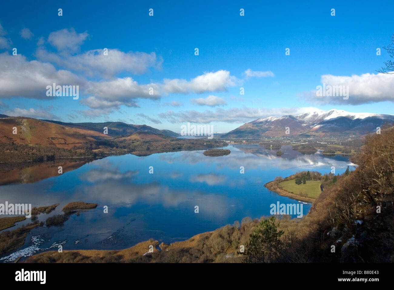 Derwent Water und Bassenthwaite Lake Stockfoto