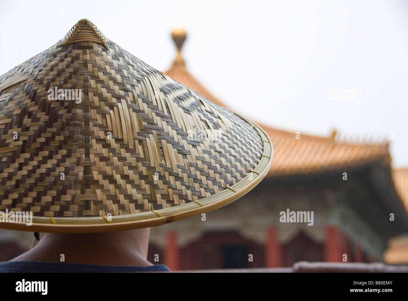 Chinesische Stroh Hut in der verbotenen Stadt, Peking, China Stockfoto