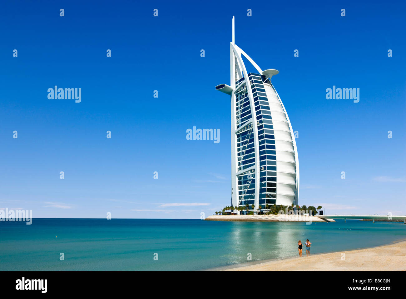 Burj al Arab Hotel in Jumeirah Dubai Stockfoto