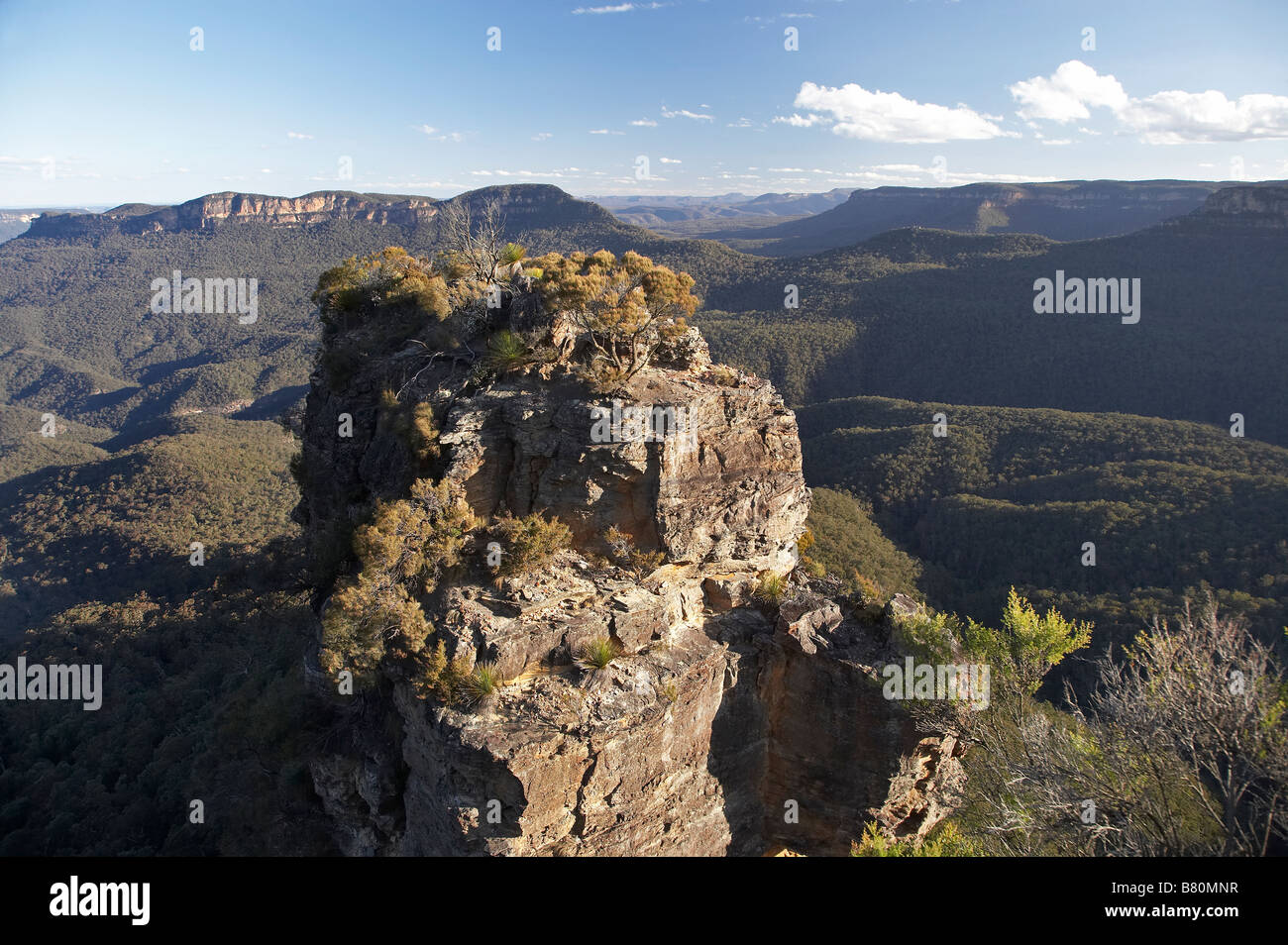 Eines der drei Schwestern Echo Point Katoomba Blue Mountains New South Wales Australien Stockfoto