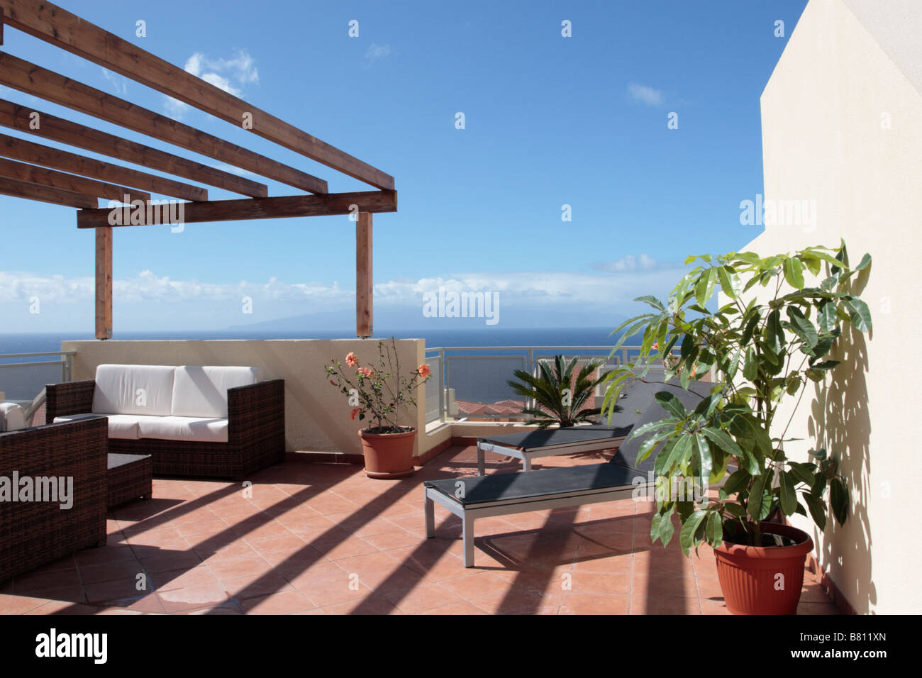 Eine neue Entwicklung von Luxus-Appartements in der Nähe von Los Gigantes auf Teneriffa-Kanarische Inseln-Spanien Stockfoto