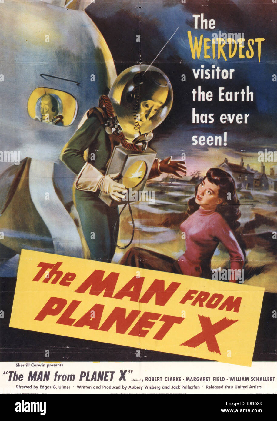 Der Mann vom Planeten X Der Mann von Planet X Jahr: 1951 USA Affiche, Poster Regie: Edgar G. Ulmer Stockfoto