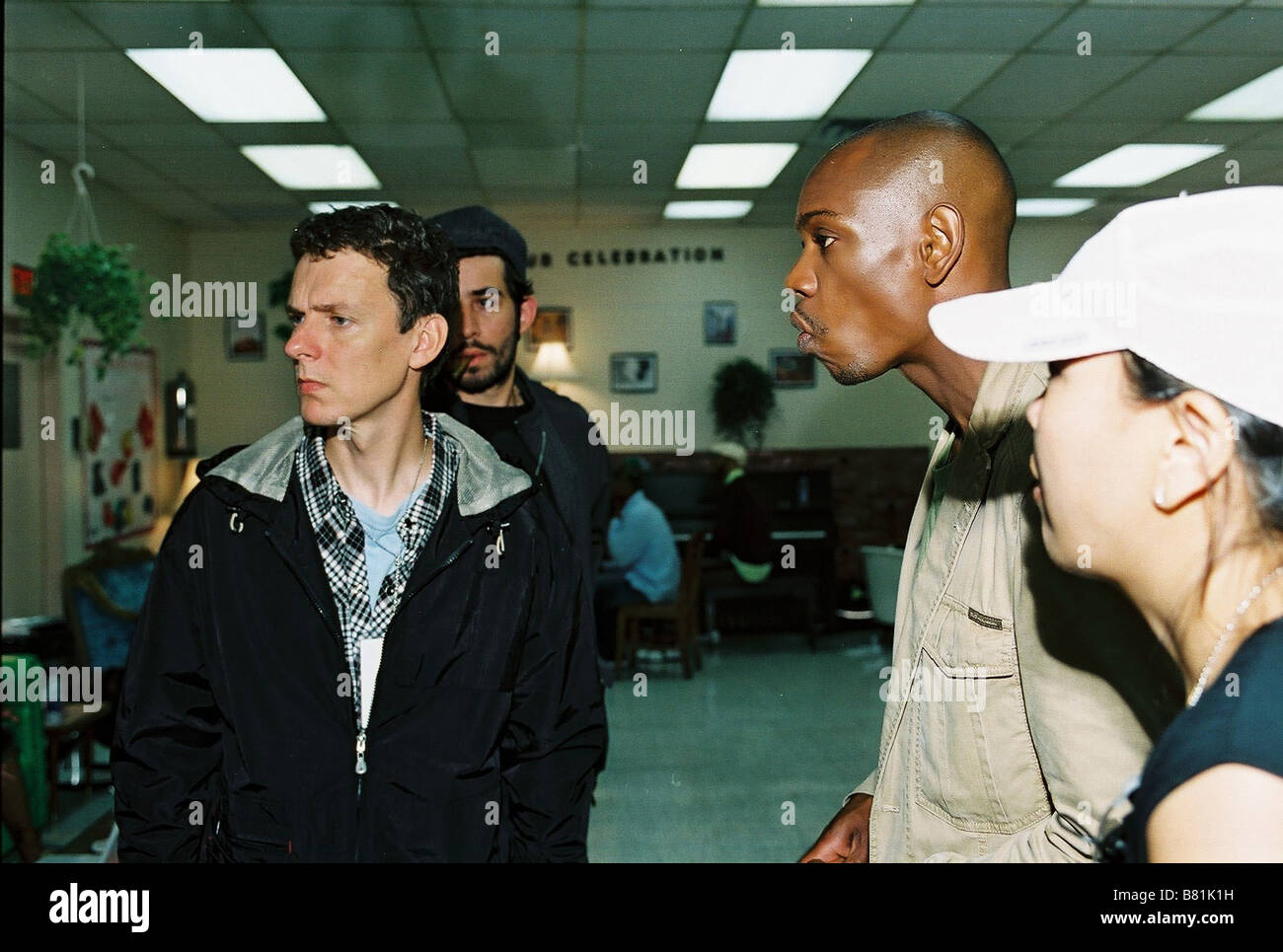 Regisseur Michel Gondry mit Dave Chappelle, der auf den Block Party Jahr: 2005 USA Stockfoto