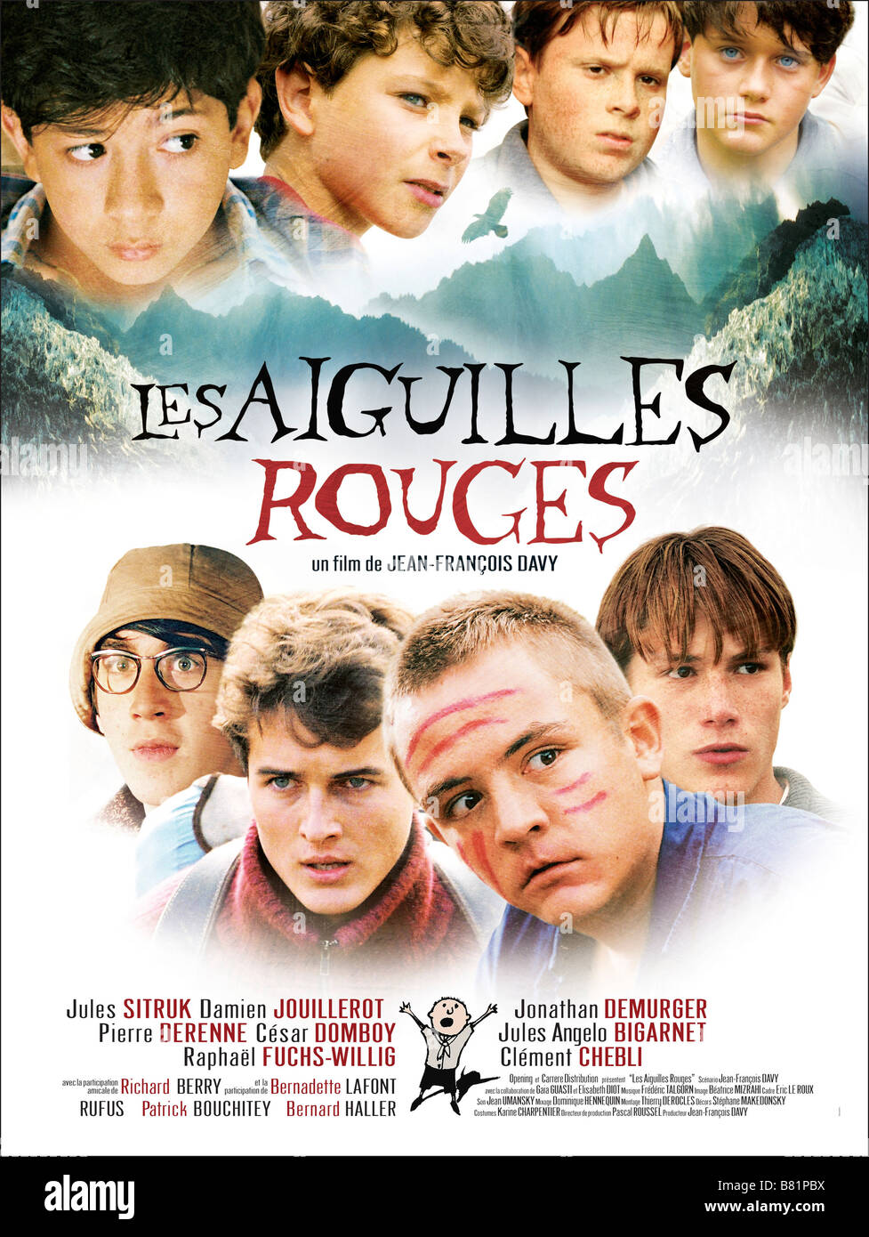 Les Aiguilles Rouges Les Aiguilles Rouges Jahr: 2006 - Frankreich Poster/Affiche Jules Sitruk, Pierre Derenne, César Domboy, Raphaël Fuchs-Willig Jonathan Demurger, Jules-Angelo Bigarnet, Damien Jouillerot, Clément Chebli Regisseur Jean-Francois Davy Stockfoto