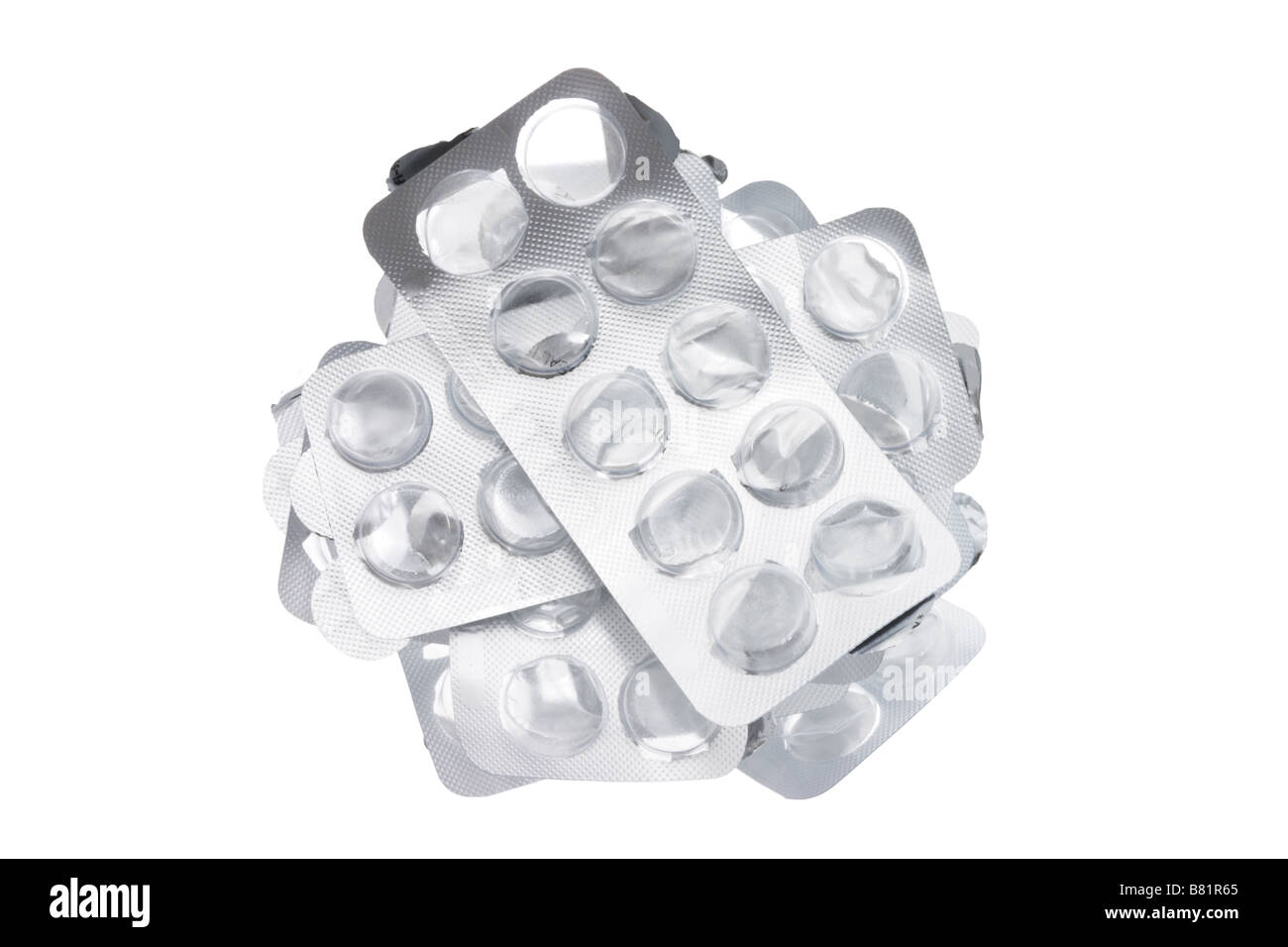 Haufen von leeren Blisterpackungen Pille Stockfoto