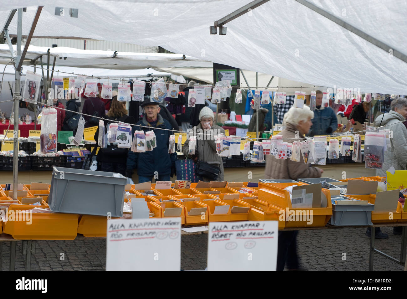 Markt Handel in Kungsbacka, Schweden Stockfoto