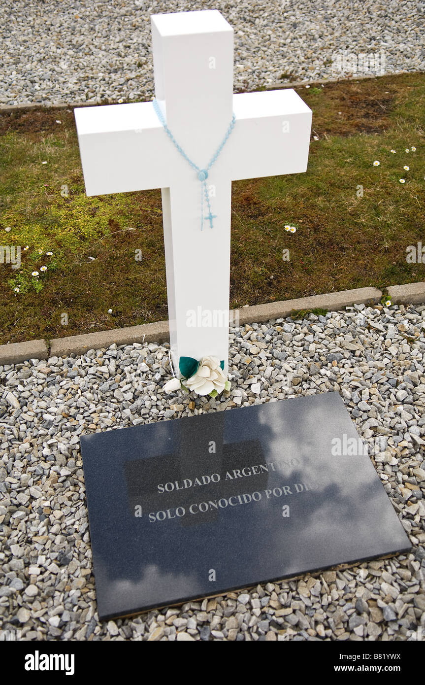 Argentinische Soldatenfriedhof, Falkland-Krieg 1982, Falkland-Inseln Stockfoto