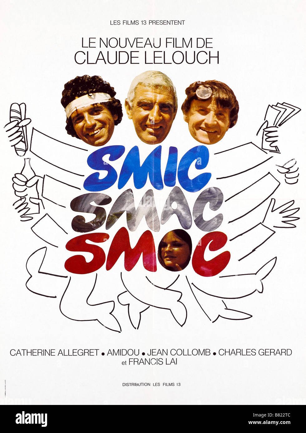 Smic Smac Smoc Smic Smac Smoc Jahr: 1971 - Frankreich, Amidou Charles Gérard, Jean Collomb, Catherine Allégret Affiche, Poster Regie: Claude Lelouch Stockfoto