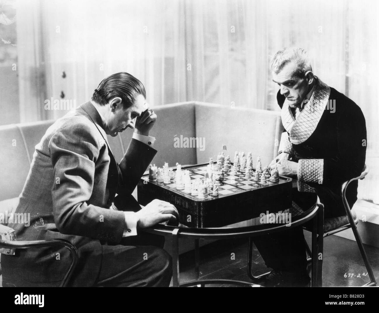 Die schwarze Katze Jahr: 1934 USA Boris Karloff, Bela Lugosi Regisseur: Edgar G. Ulmer Stockfoto
