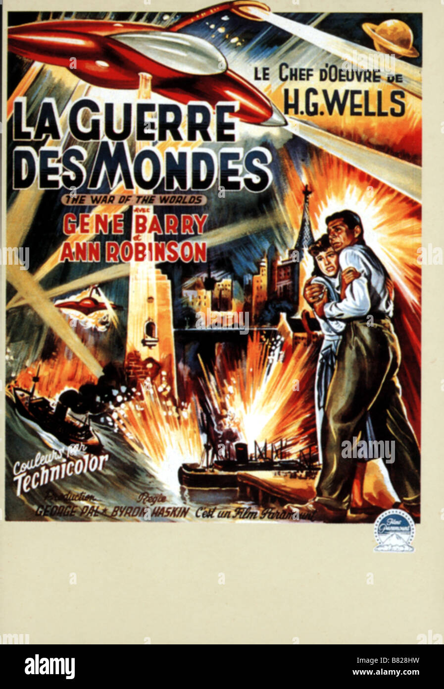 Der Krieg der Welten, USA Jahr: 1953 Regie: Byron Haskin Filmplakat (Fr) Stockfoto