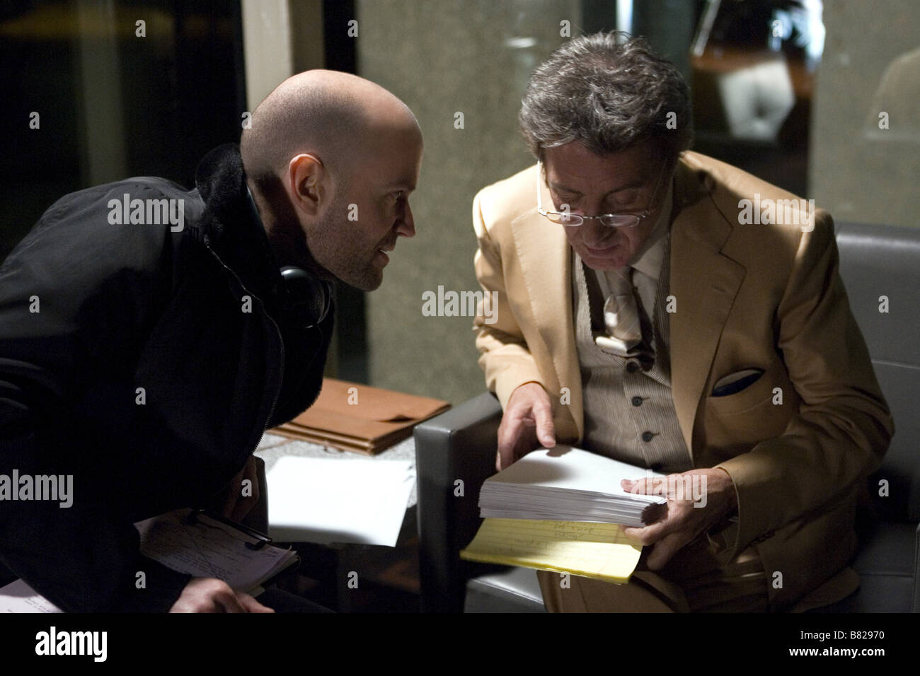 Fremder als Fiktion Jahr: 2006 USA Regie: Marc Forster Marc Forster, Dustin Hoffman schießen Bild Stockfoto