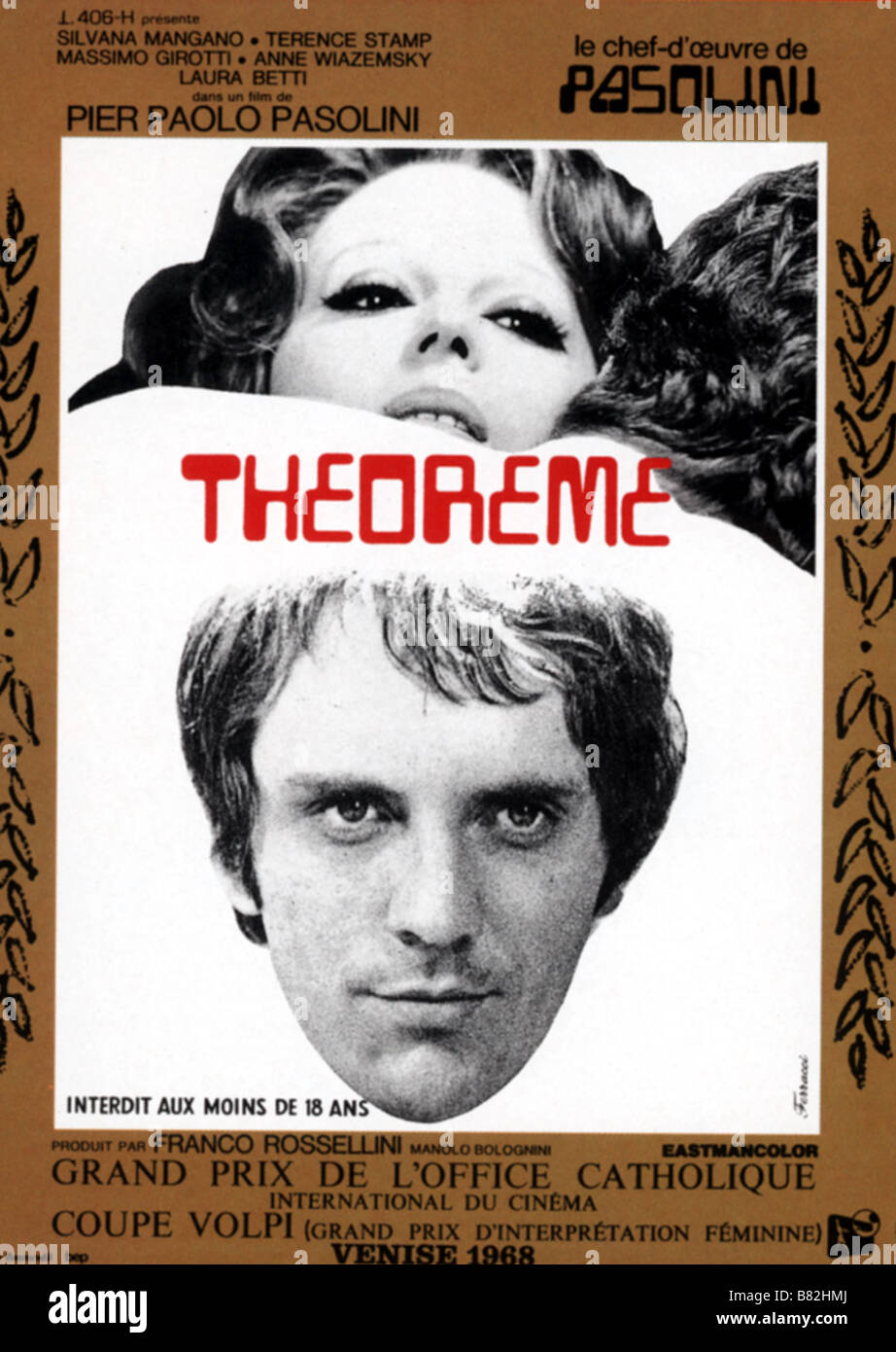 Theoreme Teorema Jahr 1968 Italien Affiche, Poster Silvana Mangano