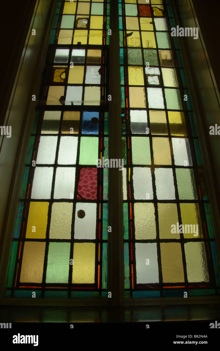 Beflecken Sie Glasfenster in der Kirche Stockfoto