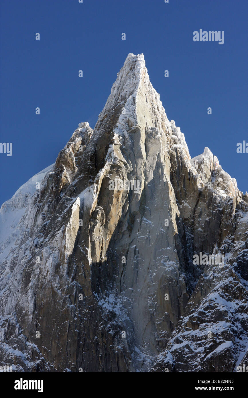 Gipfel der Aiguille Verte, Mont-Blanc-Massiv, derc Alpen Stockfoto