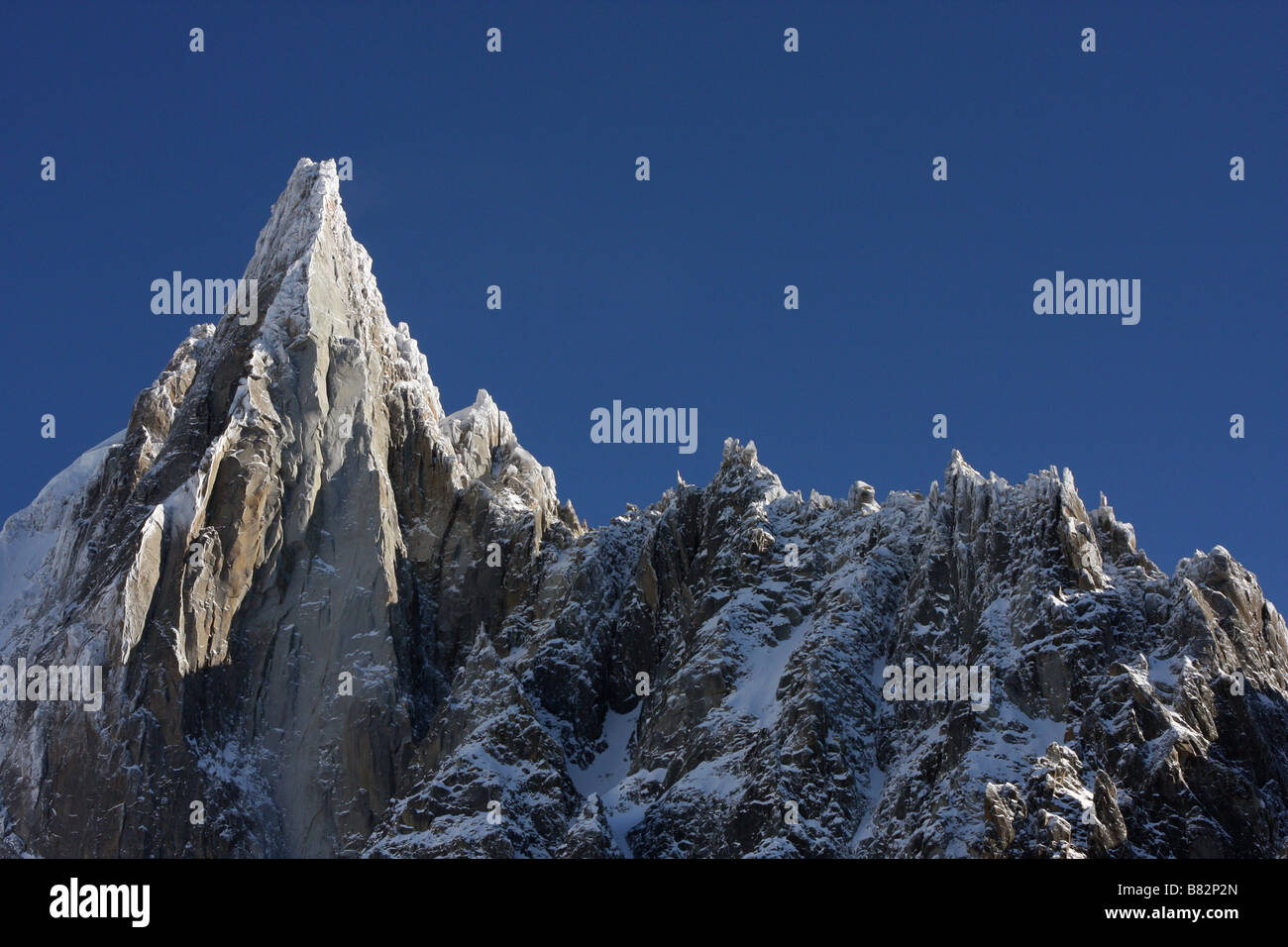 Schneebedeckten Aiguille Verte, Graian Alpen, Mont-Blanc-Massiv Stockfoto