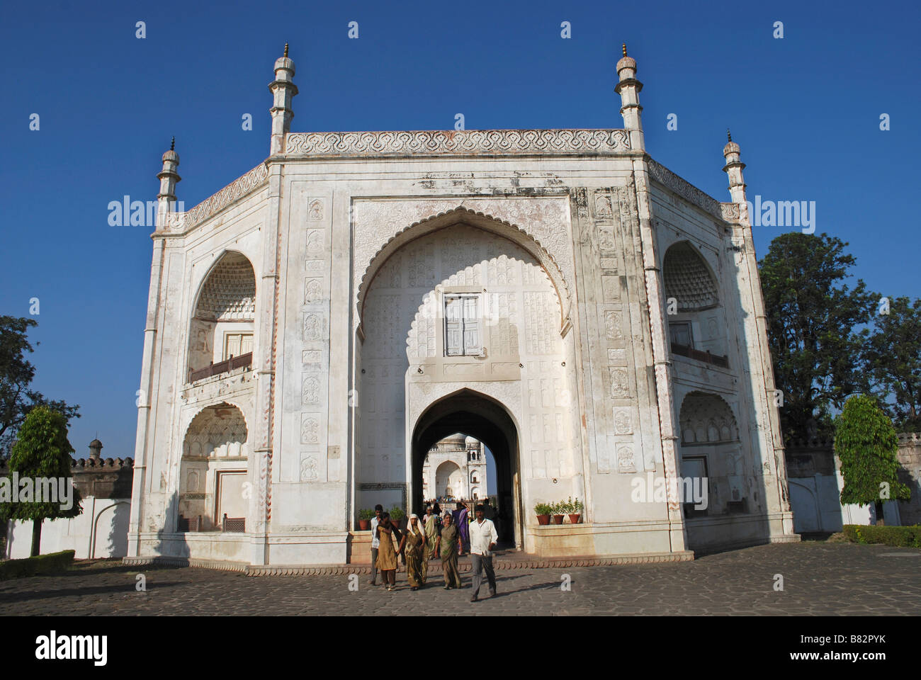 Eingang zum Bibi Ka Makbara, Aurangabad, Maharashtra, Indien. Stockfoto