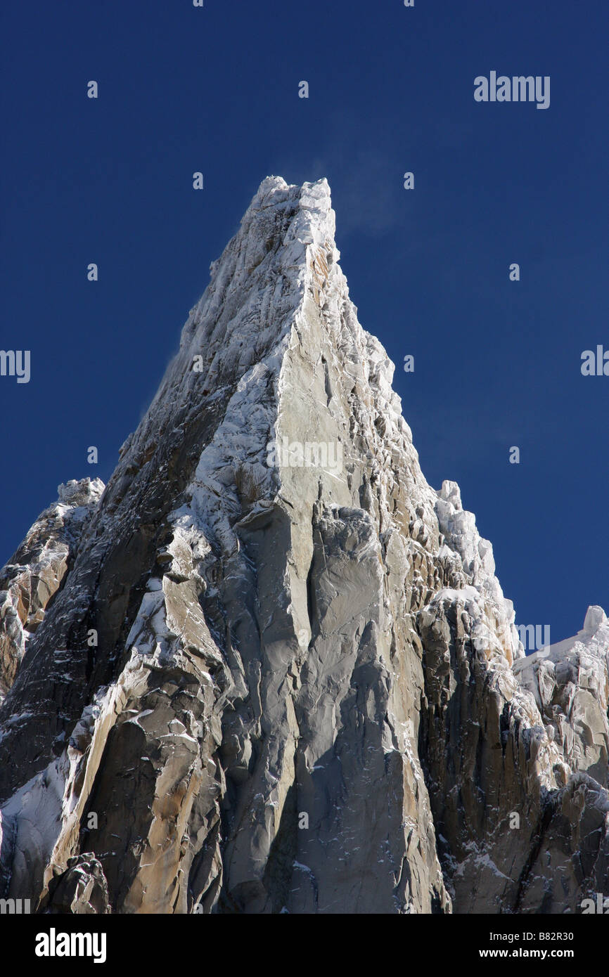 Schneebedeckten Aiguille Verte, Graian Alpen, Mont-Blanc-Massiv Stockfoto