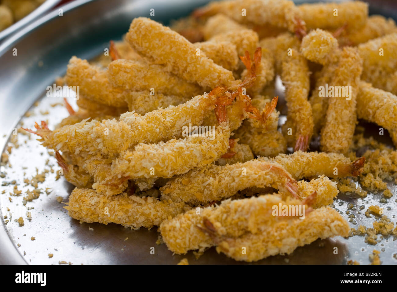 Frittierte Garnelen In Teig Bangkok Thailand Stockfotografie Alamy