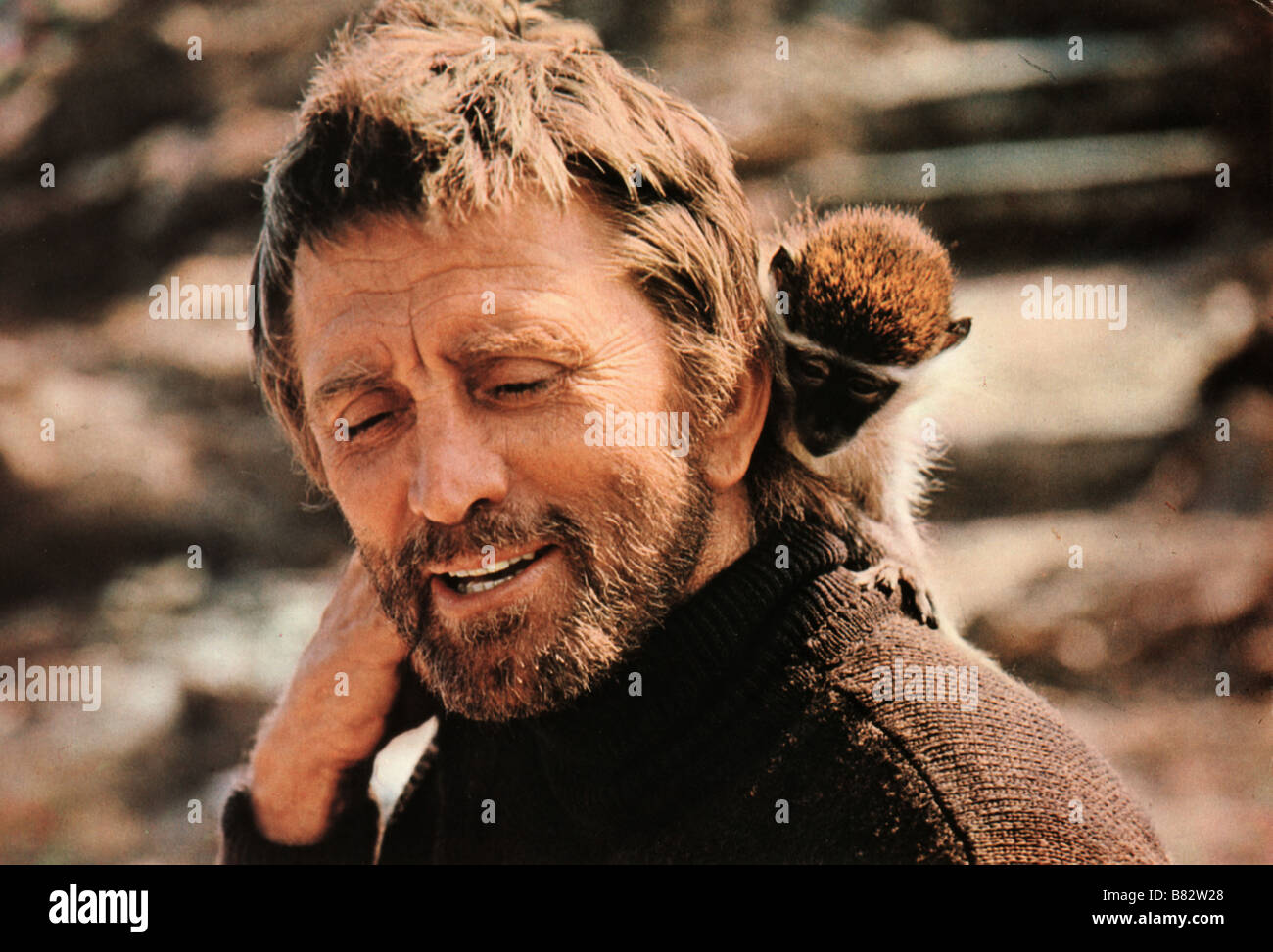 Das Licht am Ende der Welt Jahr: 1971 USA Regie: Kevin Billington Kirk Douglas auf dem Set Stockfoto