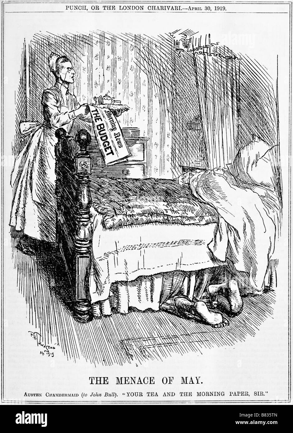 Punch-Magazin Cartoon 1919 von Frederick Henry Townsend (1868 – 1920) Stockfoto