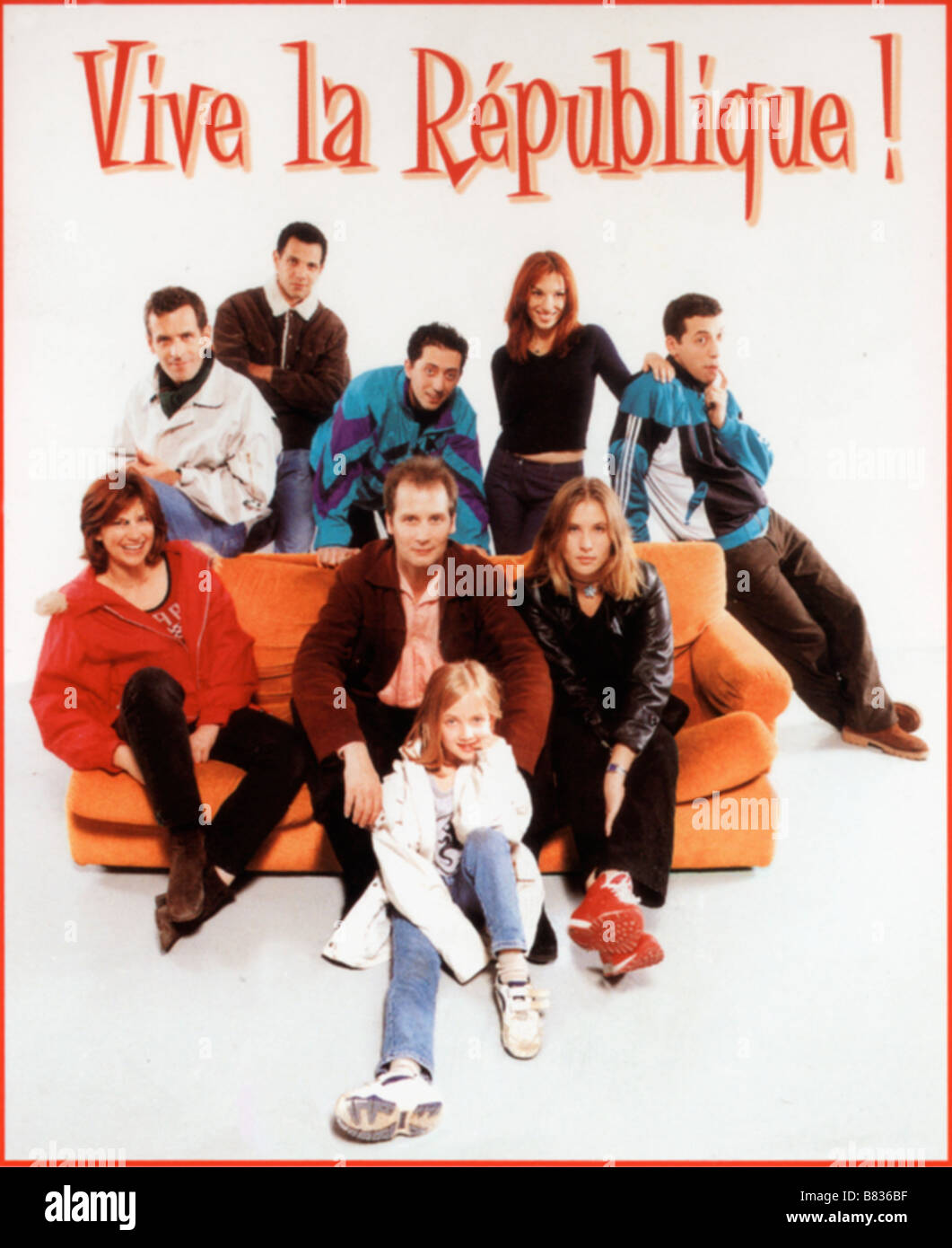 Vive la République Lang lebe die Republik Jahr: 1997 Frankreich Regie: Eric Rochant Gad Elmaleh, Hippolyte Girardot, Atmen Kelif, Mathilde Seigner, Roschdy Zem, Florence Pernel Film Poster Stockfoto Vive la République Lang lebe die Republik Jahr: 1997 Frankreich Regie: Eric Rochant Gad Elmaleh, Hippolyte Girardot, Atmen Kelif, Mathilde Seigner, Roschdy Zem, Florence Pernel Film Poster Stockfoto